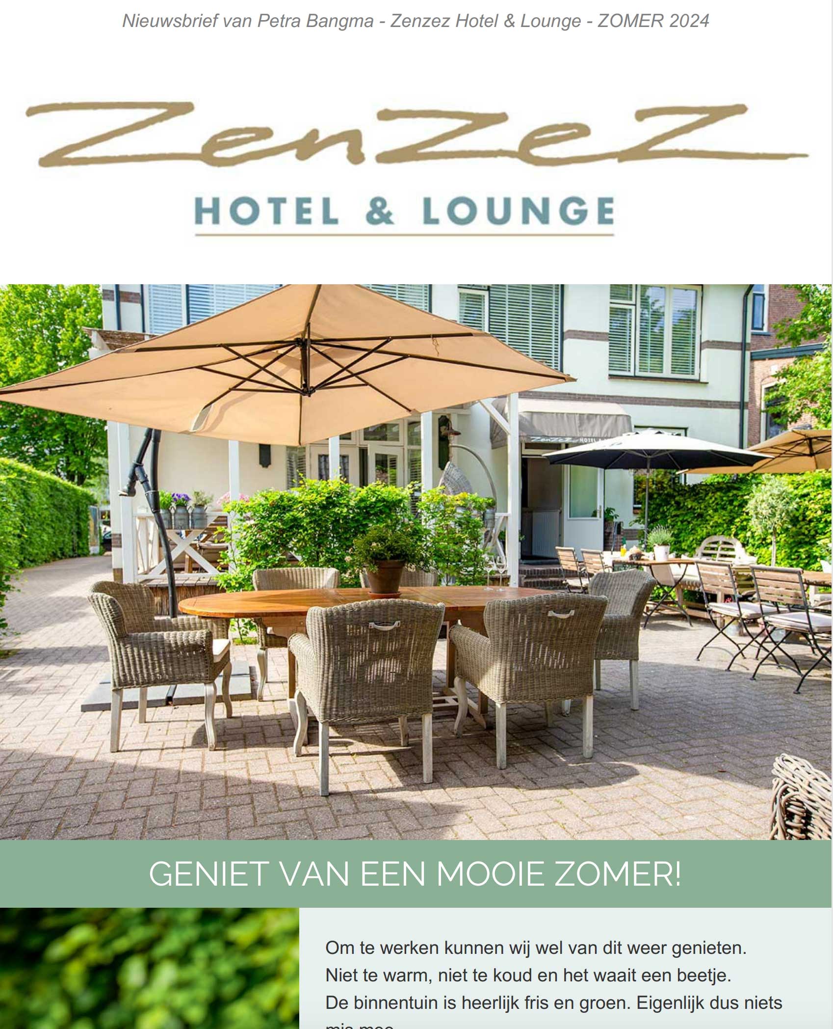 ZenZez Nieuwsbrief zomer 2024 ZenZez Nieuwsbrief zomer 2024